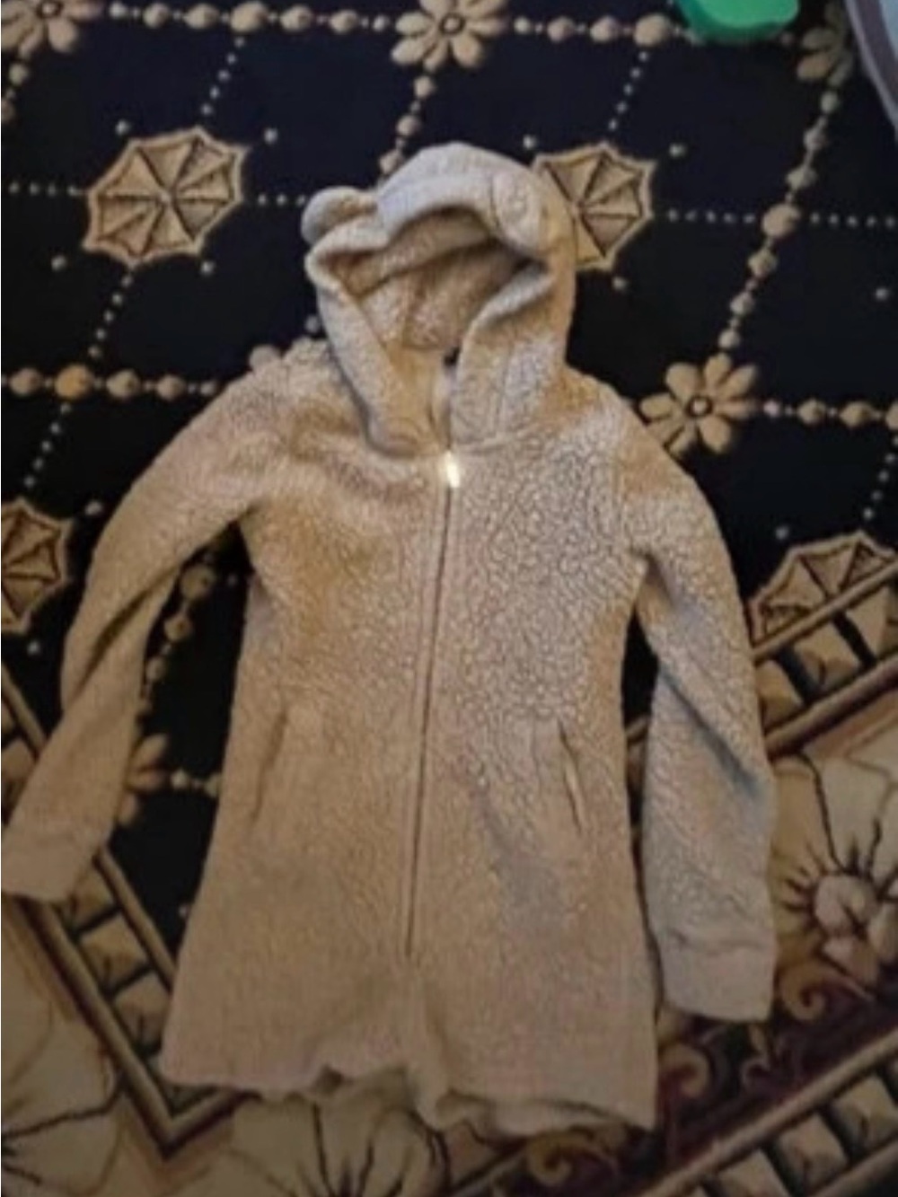 Fashion nova bear ear fuzzy romper